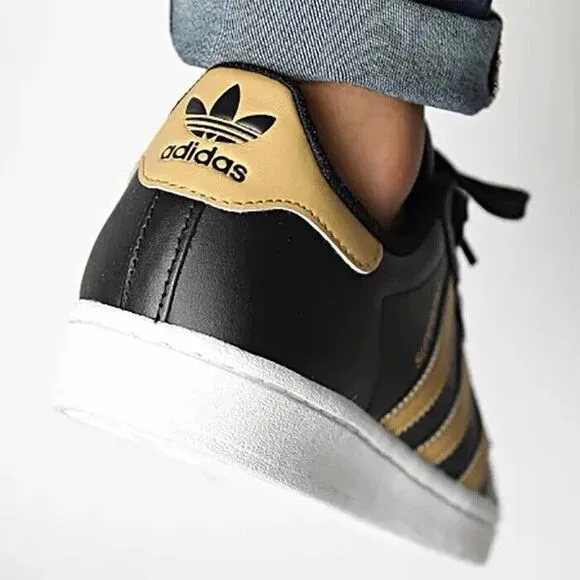 Adidas Superstar Black Magic Beige Men's Athletic Shoes HP5498