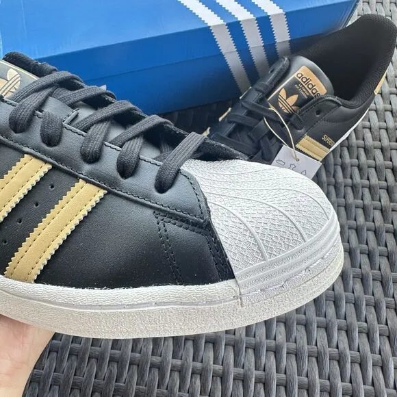 Adidas Superstar Black Magic Beige Men's Athletic Shoes HP5498