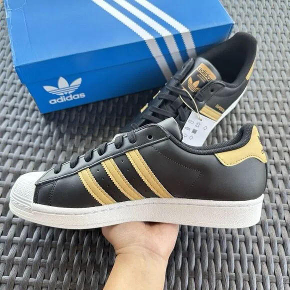 Adidas Superstar Black Magic Beige Men's Athletic Shoes HP5498