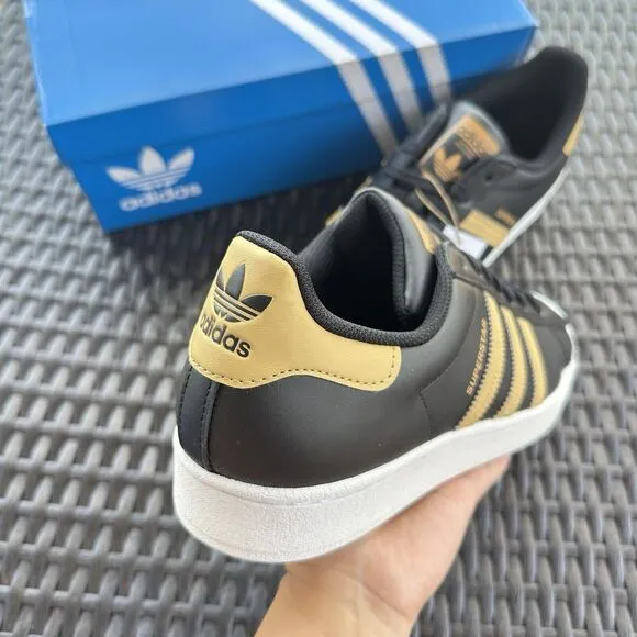 Adidas Superstar Black Magic Beige Men's Athletic Shoes HP5498