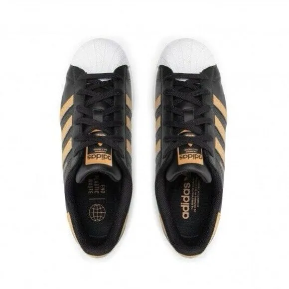 Adidas Superstar Black Magic Beige Men's Athletic Shoes HP5498