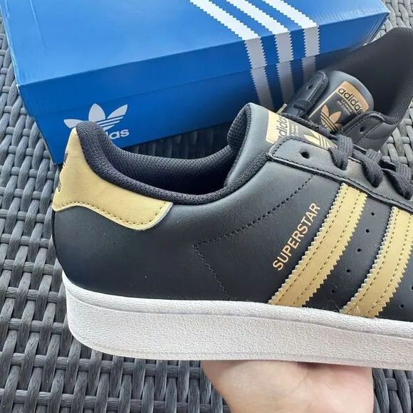 Adidas Superstar Black Magic Beige Men's Athletic Shoes HP5498