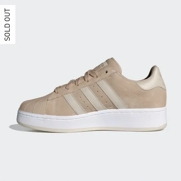 Adidas SUPERSTAR XLG SHOES Wonder Beige / Cloud White / Cloud White SZ 7.5