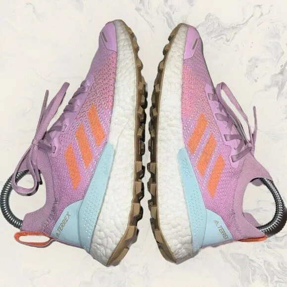 Adidas Terrex Two Ultra Primeblue Bliss Lilac Almost Blue Shoes Womens Size 5