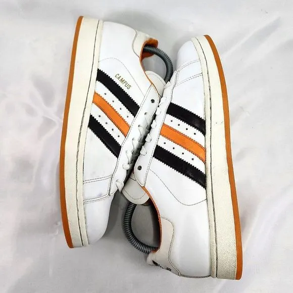 Adidas The Campus 2 Shoes White Orange 465553 Og 2006 Rare‎ Classic Men's Size 7