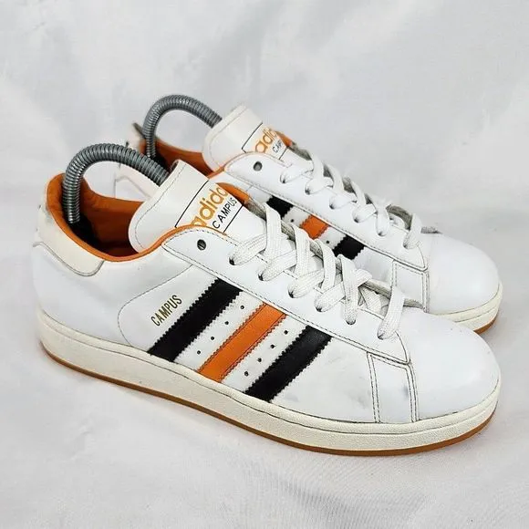 Adidas The Campus 2 Shoes White Orange 465553 Og 2006 Rare‎ Classic Men's Size 7