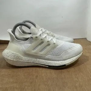 Adidas Ultraboost 21 Primeknit White Cream Womens Size 6 Running Shoes FX7730