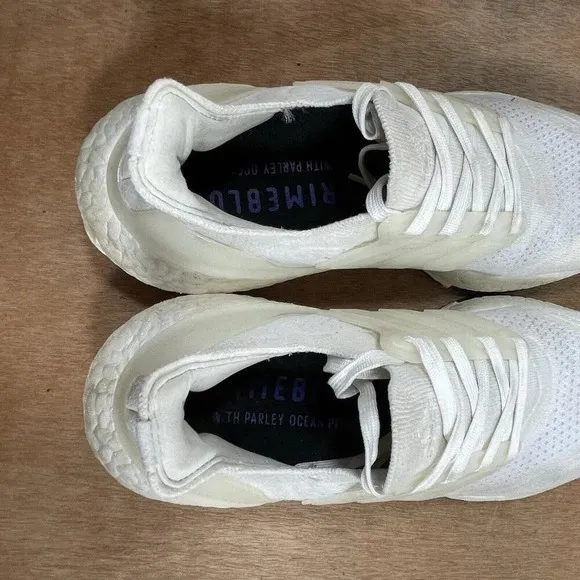 Adidas Ultraboost 21 Primeknit White Cream Womens Size 6 Running Shoes FX7730