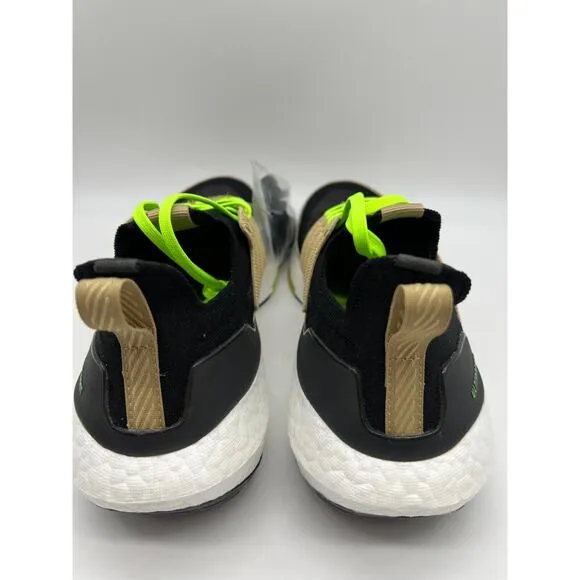 adidas Ultraboost 21 Running Shoes Black Beige Tone Green GX5254 Men Size 9 NWT