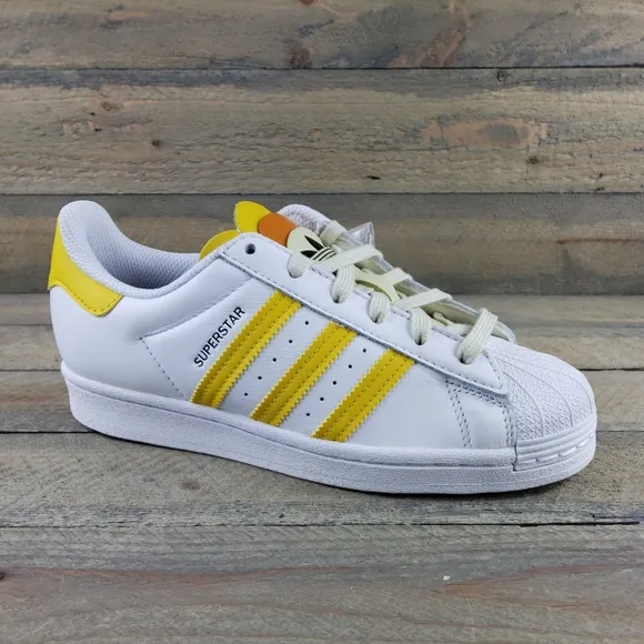 adidas Women's Superstars Originals Leather Shoes Two Laces