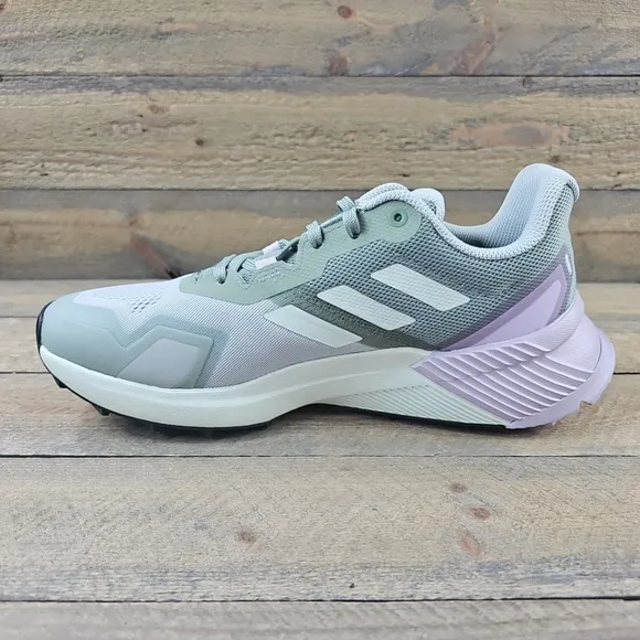 adidas Women's Terrex Soulstride Trail Running Shoes Silver Green/ Crystal Jade
