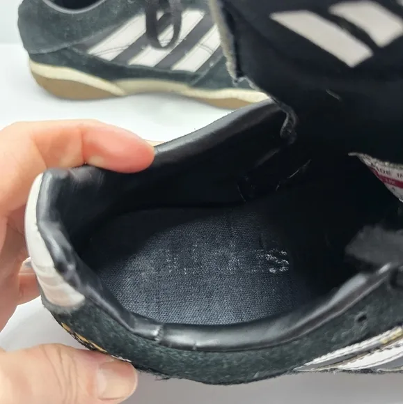 Adidas | Y2K Nova black leather sporty Blockcore soccer sneakers | WMS 7