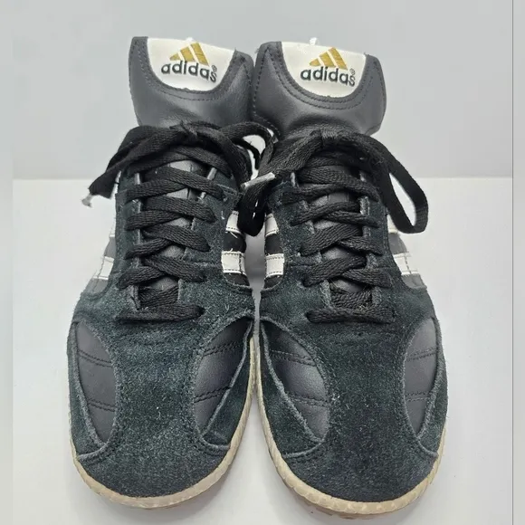 Adidas | Y2K Nova black leather sporty Blockcore soccer sneakers | WMS 7