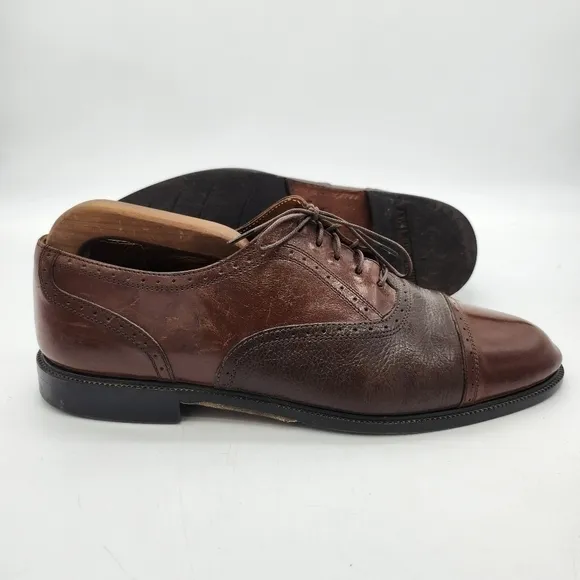 Adolfo Oxford Lace Up Shoes Men's Size 9.5M Brown