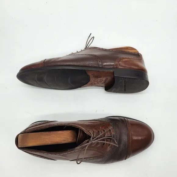 Adolfo Oxford Lace Up Shoes Men's Size 9.5M Brown