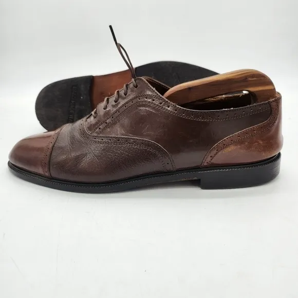 Adolfo Oxford Lace Up Shoes Men's Size 9.5M Brown
