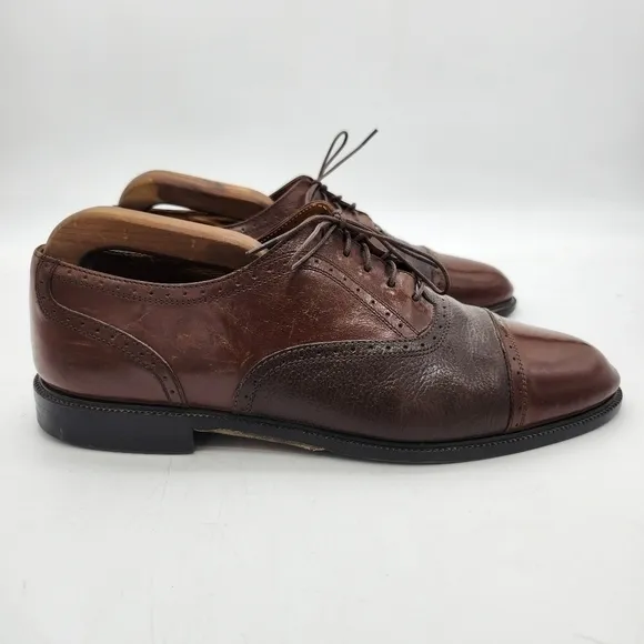 Adolfo Oxford Lace Up Shoes Men's Size 9.5M Brown