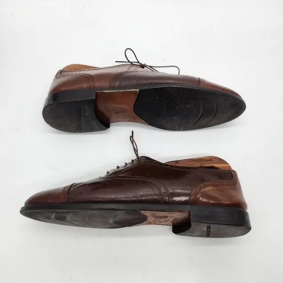 Adolfo Oxford Lace Up Shoes Men's Size 9.5M Brown