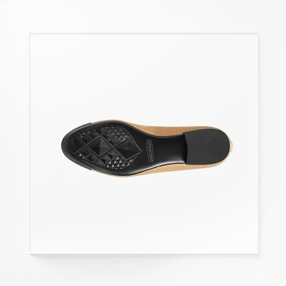 Aerosoles Women’s ‘Outrun’ Mesh Cap Toe Leather Ballet Flats in Beige / Black 11