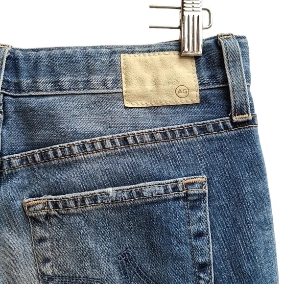 AG-ED Denim Distressed Nikki Short with Frayed Hem, Size 25