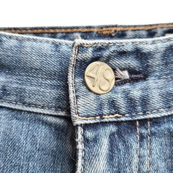 AG-ED Denim Distressed Nikki Short with Frayed Hem, Size 25