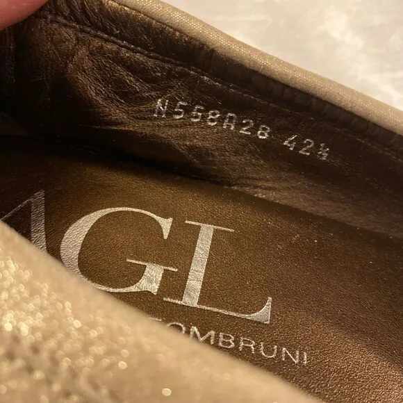 AGL Attilio Giusti Leombruni Cap Toe Chain Ballet Flats Shoe Size 10.5 / 42.5