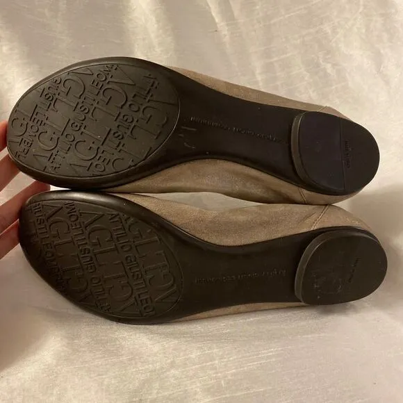 AGL Attilio Giusti Leombruni Cap Toe Chain Ballet Flats Shoe Size 10.5 / 42.5