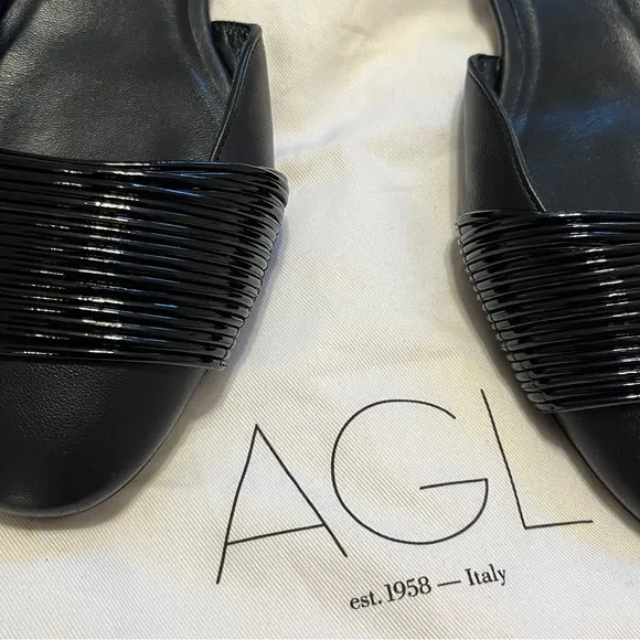 AGL  black D’Orsay Flats