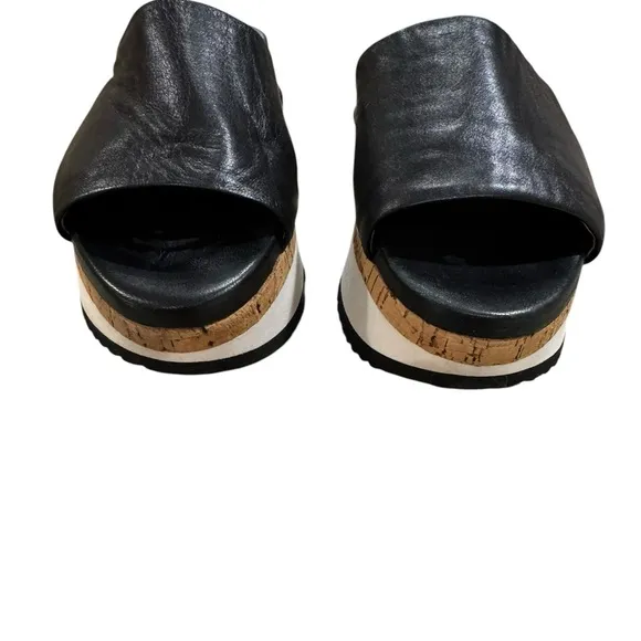 AGL Braided Leather Cork Wedge Sandals | Size 38.5 / US 8.5 - Free Shipping