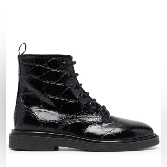 AGL Moreen Lace-up Combat Leather Boot