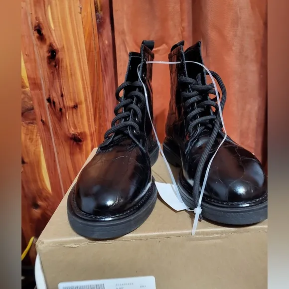 AGL Moreen Lace-up Combat Leather Boot