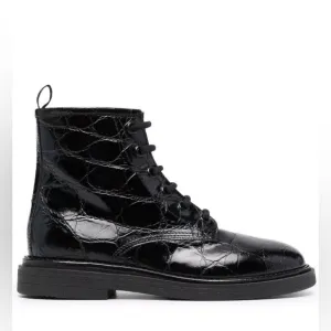AGL Moreen Lace-up Combat Leather Boot