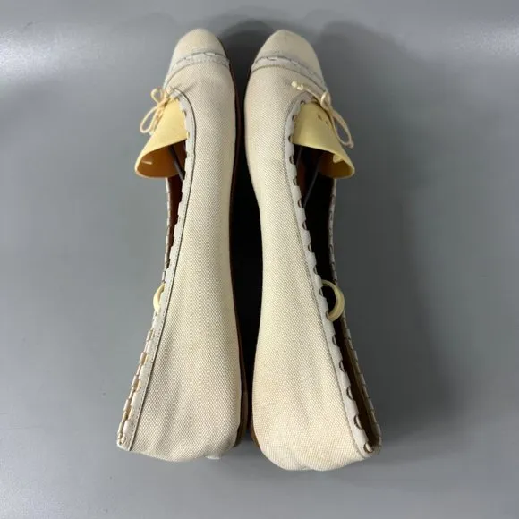 Alaia Ballet Flats, Beige, Size 39 1/2