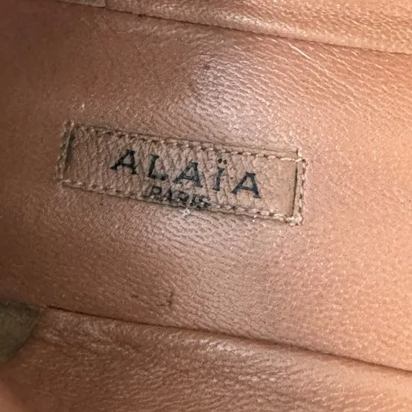 Alaia Ballet Flats, Beige, Size 39 1/2