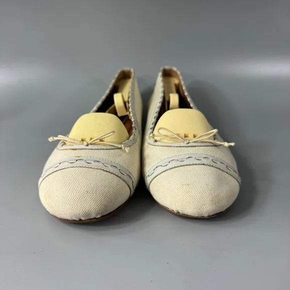 Alaia Ballet Flats, Beige, Size 39 1/2