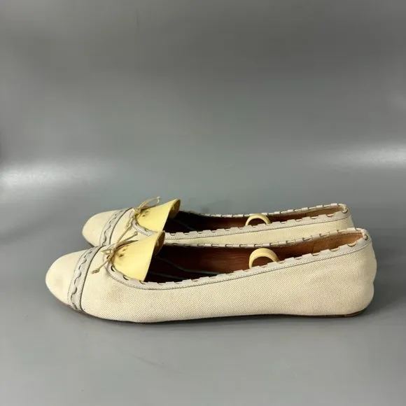 Alaia Ballet Flats, Beige, Size 39 1/2