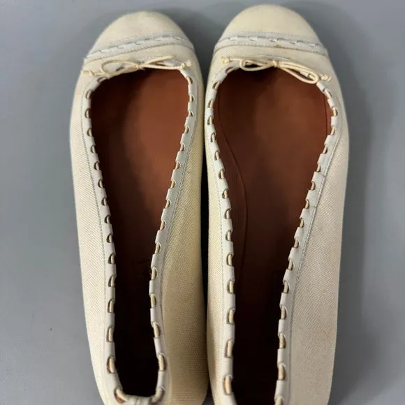 Alaia Ballet Flats, Beige, Size 39 1/2