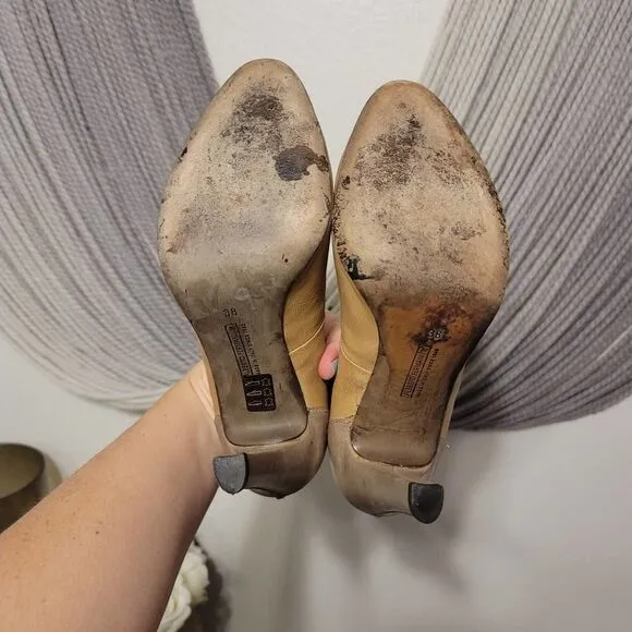 Alberto Fermani Two Tone Leather Heels Sz 38
