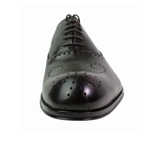 Alberto Italian Green Oxford Leather Shoes For Mens
