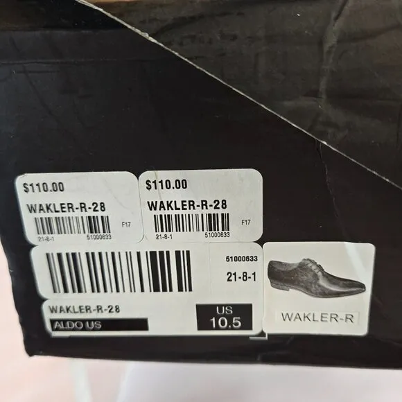 ALDO Men's Dress Oxford Shoes  Sz 10.5 Black   Wakler-R