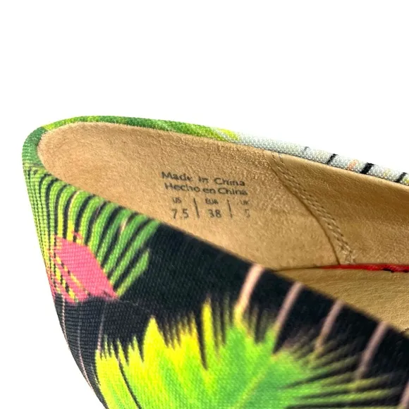 Aldo Tropical Print Hazinski Peep Toe Wedges