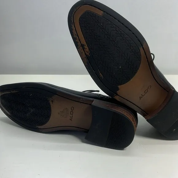 ALDO Wingtip Black Leather &amp; Beige Oxford Shoes