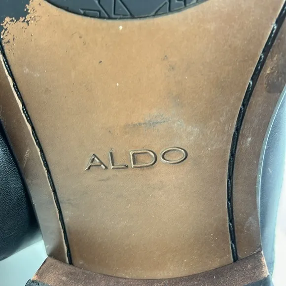 ALDO Wingtip Black Leather &amp; Beige Oxford Shoes