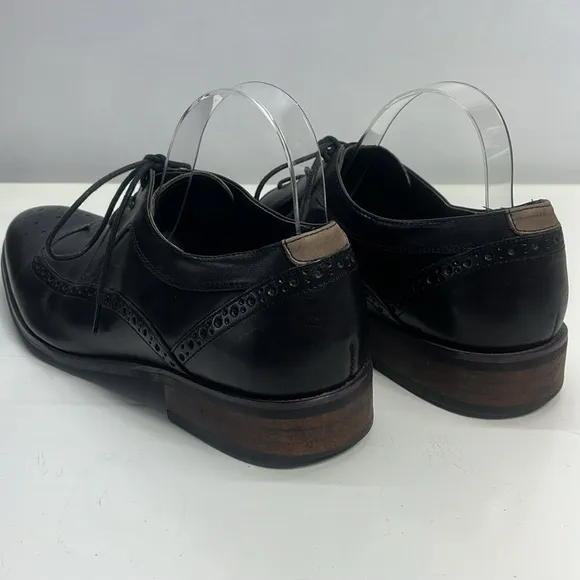 ALDO Wingtip Black Leather &amp; Beige Oxford Shoes