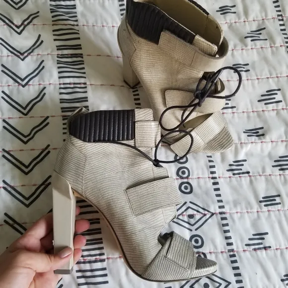 Alexander Wang Noemi Combat Open Toe Booties 36