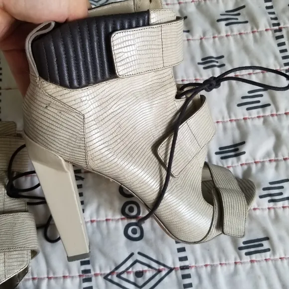 Alexander Wang Noemi Combat Open Toe Booties 36