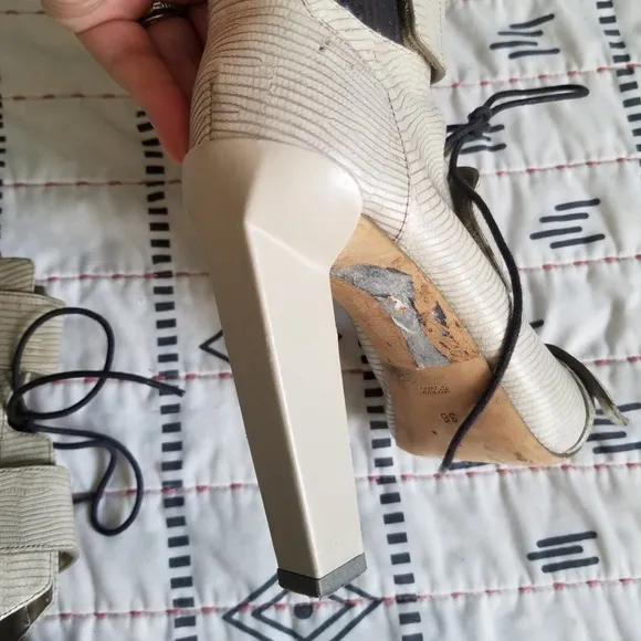 Alexander Wang Noemi Combat Open Toe Booties 36