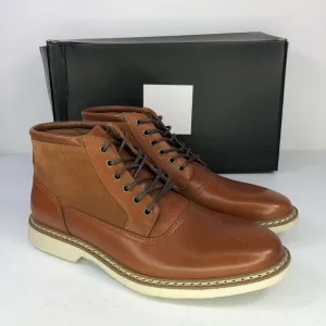 ALFANI Rynier Leather Lace Up Boots
