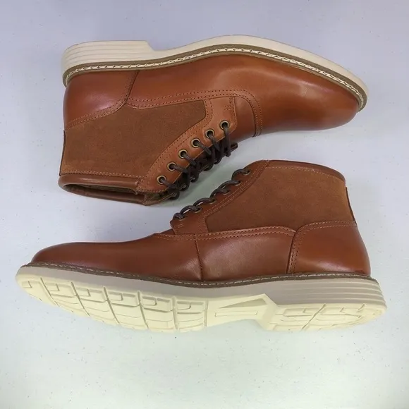 ALFANI Rynier Leather Lace Up Boots