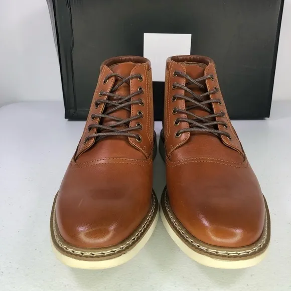 ALFANI Rynier Leather Lace Up Boots